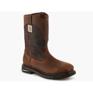 Carhartt Mens Sz 11.5 Rugged Flex Steel Toe Wellington Boot CMP1218 Dark Brown